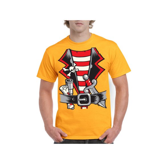 Men's T-Shirt Short Sleeve - Pirate Costume