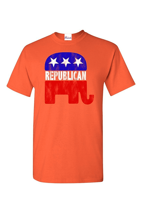Men's T-Shirt Short Sleeve - Republican Elephant