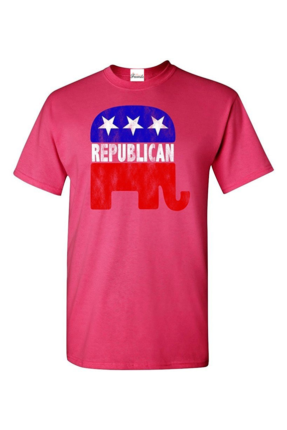 Men's T-Shirt Short Sleeve - Republican Elephant