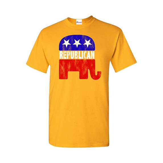 Men's T-Shirt Short Sleeve - Republican Elephant