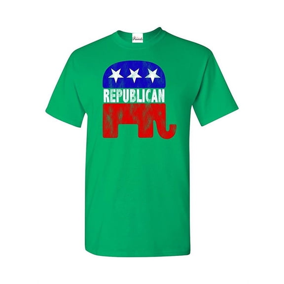 Men's T-Shirt Short Sleeve - Republican Elephant
