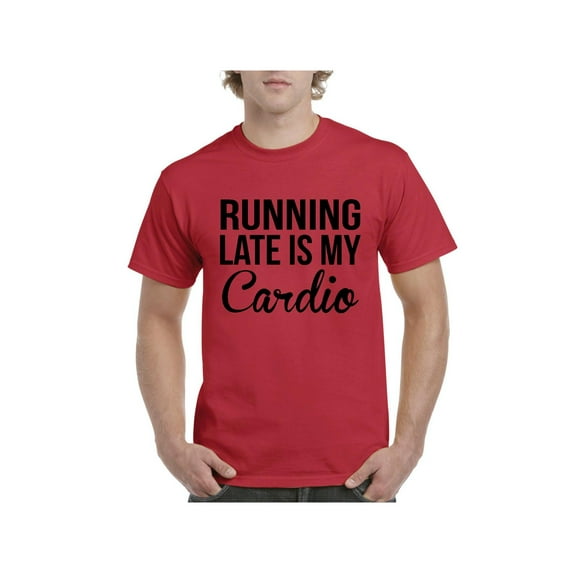 Men's T-Shirt Short Sleeve - Running Late is My Cardio