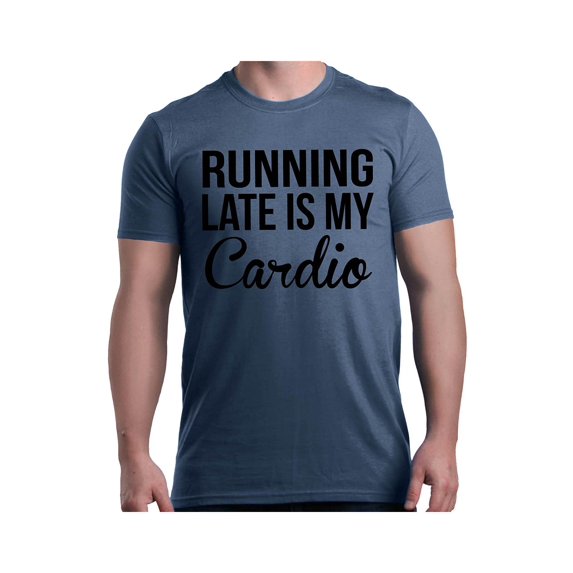 Men's T-Shirt Short Sleeve - Running Late is My Cardio