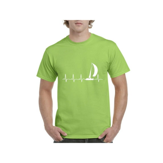 Men's T-Shirt Short Sleeve - Sailing Heartbeat