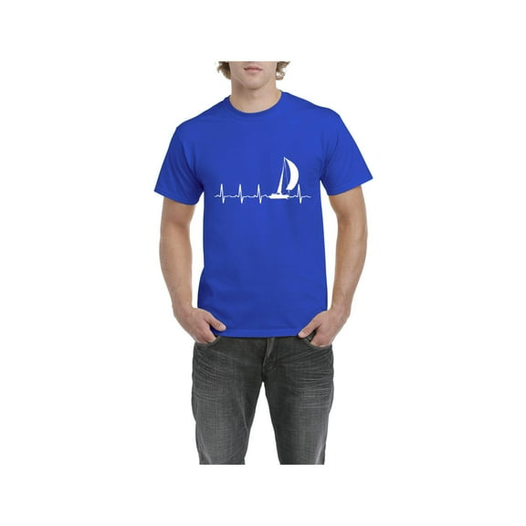 Men's T-Shirt Short Sleeve - Sailing Heartbeat