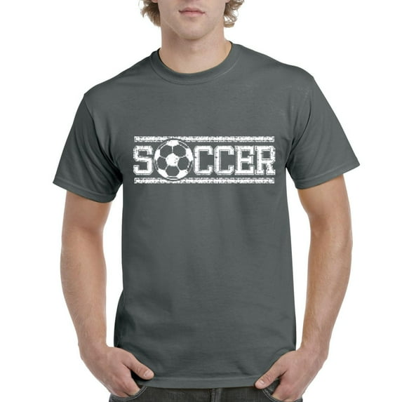 Men's T-Shirt Short Sleeve - Soccer With Ball