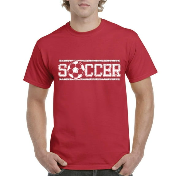 Men's T-Shirt Short Sleeve - Soccer With Ball