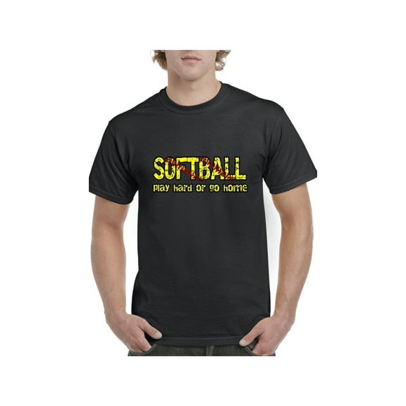 IWPF - Men's T-Shirt Short Sleeve - Softball Play Hard or Go Home
