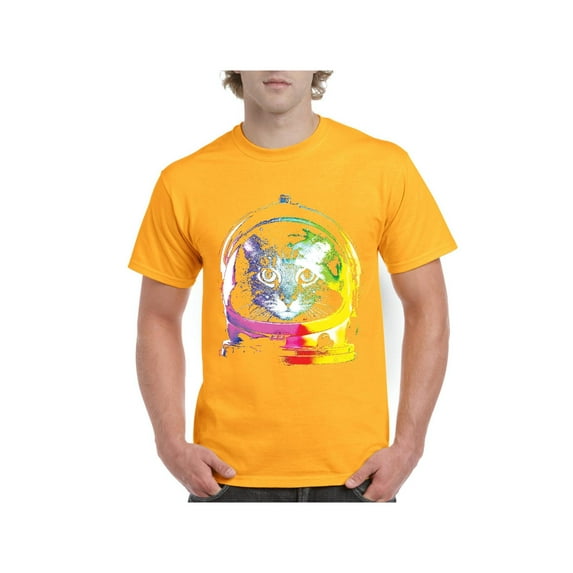 Men's T-Shirt Short Sleeve - Space Cat