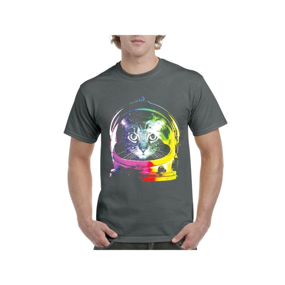 Men's T-Shirt Short Sleeve - Space Cat