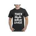 thumbnail image 1 of Men's T-Shirt Short Sleeve - Thick Thighs Save Lives, 1 of 5
