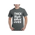 thumbnail image 1 of Men's T-Shirt Short Sleeve - Thick Thighs Save Lives, 1 of 3