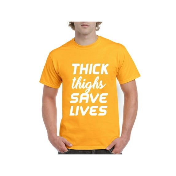 Men's T-Shirt Short Sleeve - Thick Thighs Save Lives
