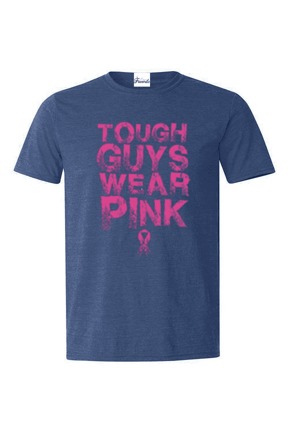 Men's T-Shirt Short Sleeve - Tough Guys Wear Pink Cancer