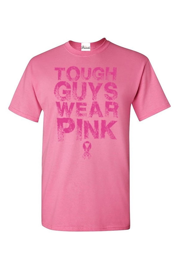 Men's T-Shirt Short Sleeve - Tough Guys Wear Pink Cancer