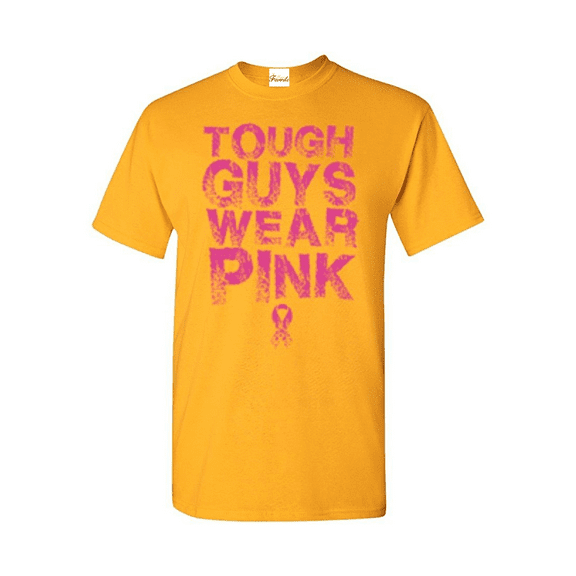 Men's T-Shirt Short Sleeve - Tough Guys Wear Pink Cancer