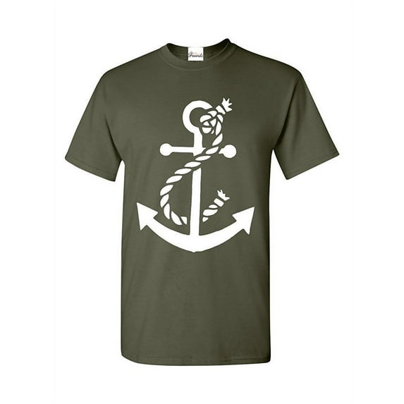 Men's T-Shirt Short Sleeve - White Anchor