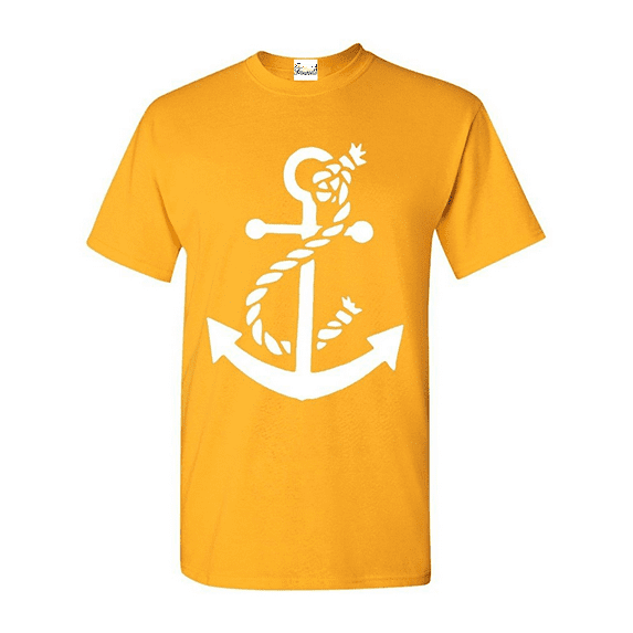 Men's T-Shirt Short Sleeve - White Anchor