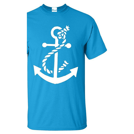 Men's T-Shirt Short Sleeve - White Anchor