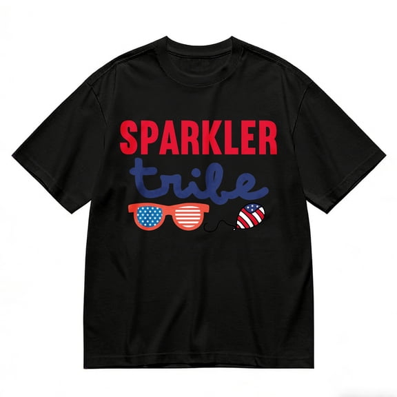 Men's T-Shirt Sparkler Tribe Sunglasses Firework Comfortable And Versatile Outdoor Casual Short Sleeve