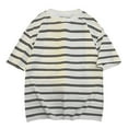 thumbnail image 1 of Men's T-Shirt Summer Vintage Striped Commuting Casual Short Sleeve Tops White XXL, 1 of 9
