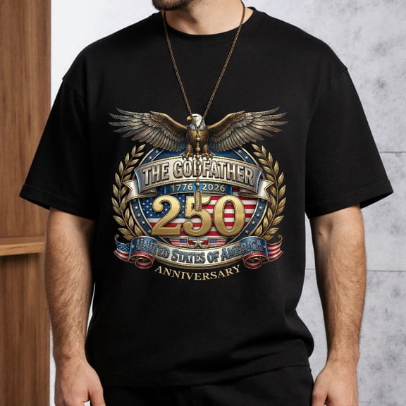 Men's T-Shirt USA Anniversary Eagle Design Patriotic Graphic Tee