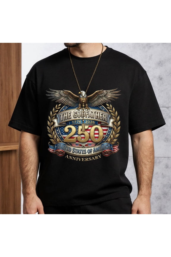 Men's T-Shirt USA Anniversary Eagle Design Patriotic Graphic Tee