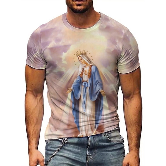 Men's T-Shirt - Vibrant Art Prints, Vintage 2000 Style, Summer Casual Clothing,