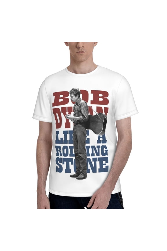Men's T-Shirts BOB DYLAN-MUSIC Short Sleeve Crew Neck T Shirts Tee Tops For Men L