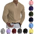 thumbnail image 1 of Men's T Shirts Basic Tshirts for Men Long Sleeve Summer Basic Tee Shirts, 1 of 4