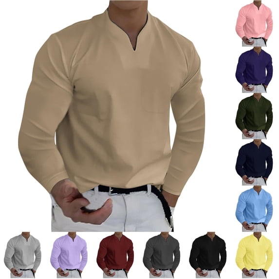 Men's T Shirts Basic Tshirts for Men Long Sleeve Summer Basic Tee Shirts