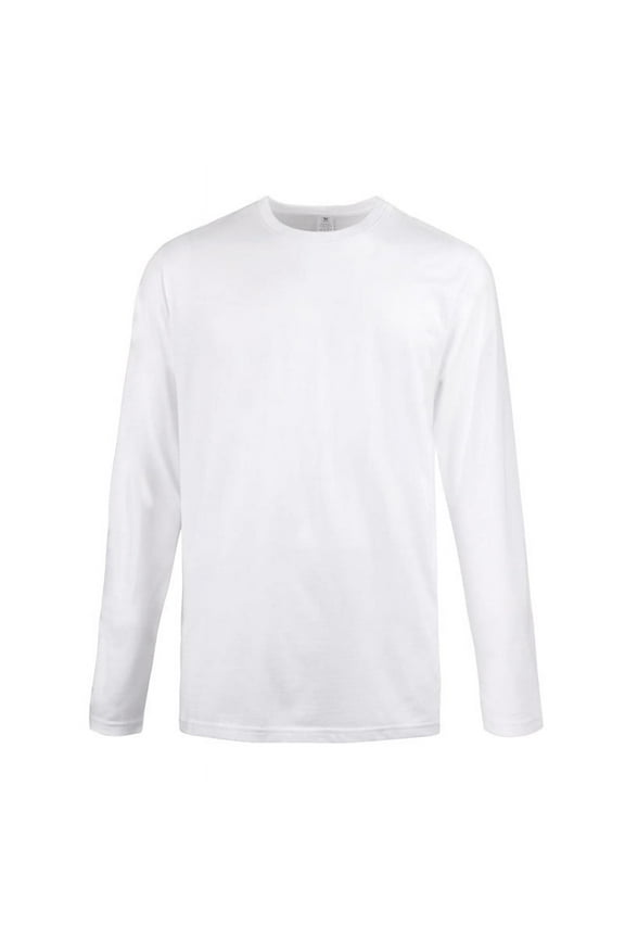 Men's T-Shirts Cotton Long Sleeve Crew Neck Classic Fit Tee Regular Big & Tall S-3XL Workout Breathable Casual Menswear Tops Streetwear Solid