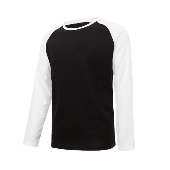 Men's T Shirts Full Length Sleeve Raglan Baseball Tee Shirt Casual Crewneck Tops for Workout Running