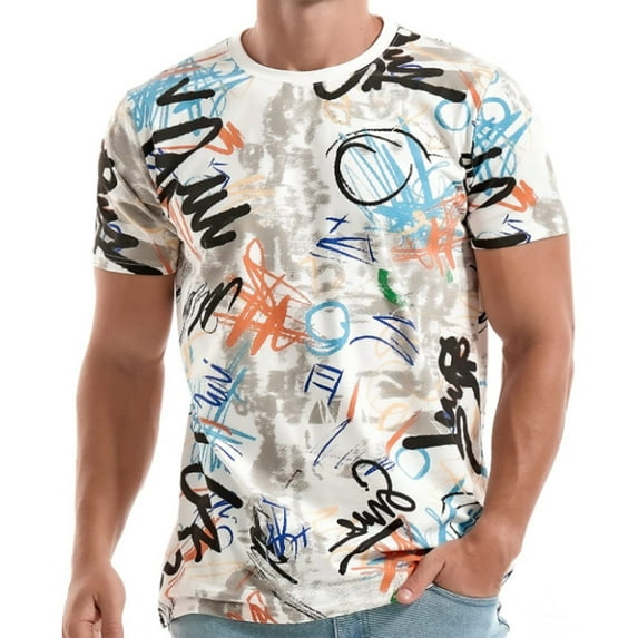 Men's T-Shirts Hipster Short Sleeve Solid Color Crew Neck Cotton Soft Fitted Tees