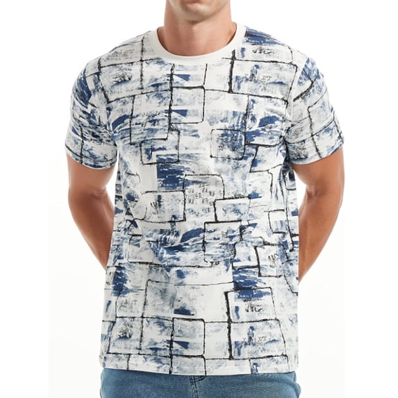 Men's T-Shirts Hipster Short Sleeve Solid Color Crew Neck Cotton Soft Fitted Tees