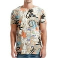 thumbnail image 1 of Men's T-Shirts Hipster Short Sleeve Solid Color Crew Neck Cotton Soft Fitted Tees, 1 of 5