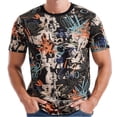 thumbnail image 1 of Men's T-Shirts Hipster Short Sleeve Solid Color Crew Neck Cotton Soft Fitted Tees, 1 of 5