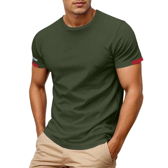 Men's T-Shirts Lightweight Quick Dry Short Sleeve Crewneck Pullover Tops Summer Casual Moisture Wicking Gym Running Tees GN1 XL