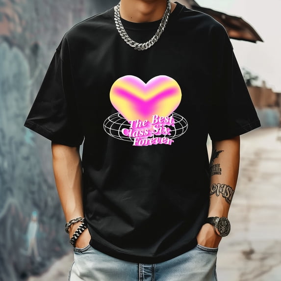 Men's T Shirts New Trendy Sports Shirt Round Neck Patterned Tee Loose style Creative Gifts for Friends L