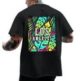 thumbnail image 1 of Men's T-Shirts Oversize Spring And Summer Trend Young Large Size Back Pattern Printing Short Sleeve Black Workout Tops Sizes 3XL, 1 of 6