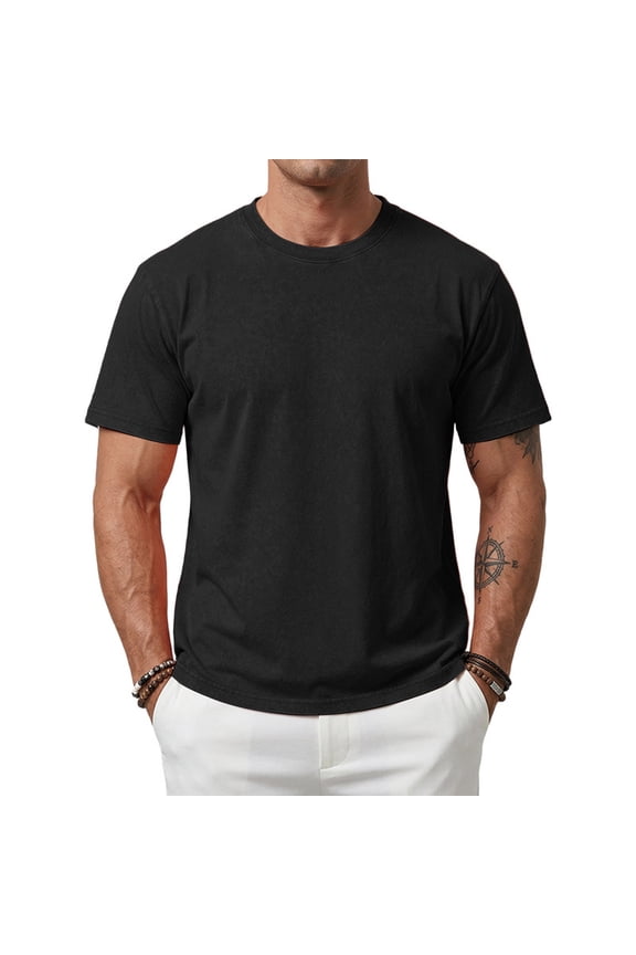 Men's T-Shirts Oversized Unisex Baggy Tops Heavy Cotton T Shirts For Men Loose Fit Vintage Casual Streetwear Gym Tee, Size S-5XL