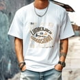 thumbnail image 1 of Men's T Shirts Summer New Trendy Sports Shirt Round Neck Patterned Tee Loose Classic Style S, 1 of 1