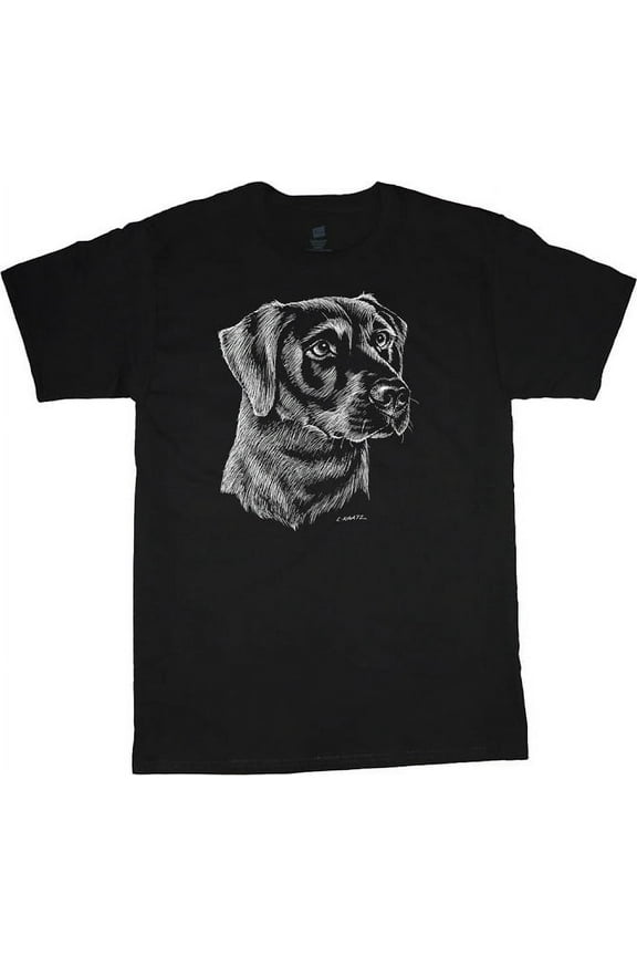 Men's T-shirt Black Lab Face Dog Breed Gifts