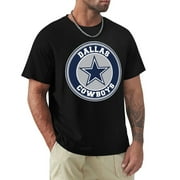 Men's T-shirt, Dallas_Cowboys Cotton Men's Crewneck Tee, T-shirt for Men S Black