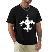 AAADFSE Men's T-shirt, New_Orleans_Saints Cotton Men's Crewneck Tee, T-shirt for Men S Black