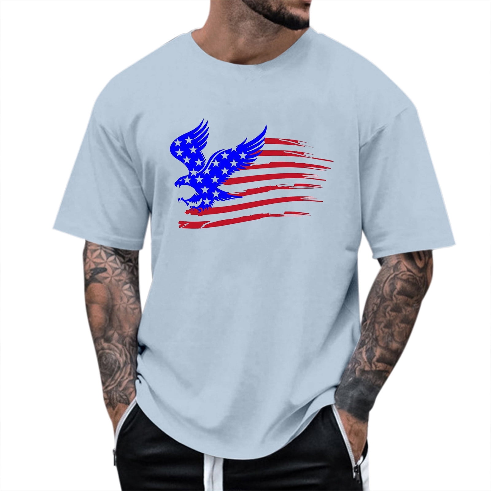 Men's T-shirt Shirts , Gifts for Men Blue 3XL - Walmart.com