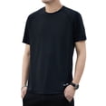 thumbnail image 1 of Men's T-shirt summer short-sleeved shirt men's casual breathable quick-drying thin lightweight basic T-shirt, 1 of 6
