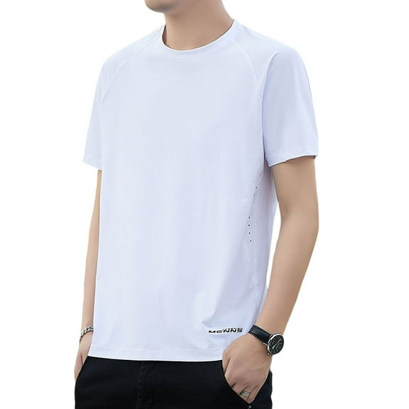 Men's T-shirt summer short-sleeved shirt men's casual breathable quick-drying thin lightweight basic T-shirt
