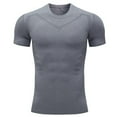 thumbnail image 1 of Men's T-shirts Compression Short Sleeve Base Layer Athletic Undershirt Gear Workout Oversized T Shirts for Men Plus Size Tops, 1 of 8