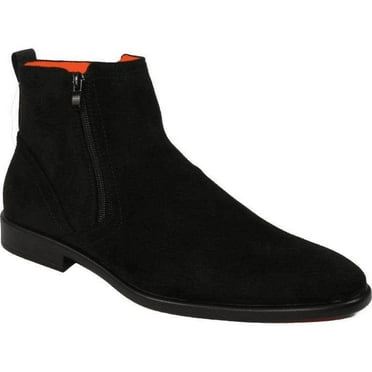 Men's TAYNO Chelsea Chukka Soft Micro Suede Zip up Boot Coupe S Black